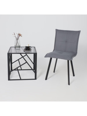 Стул AksHome Рубик U серый/черный в интерьере