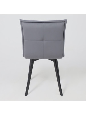 Стул AksHome Рубик U серый/черный сзади