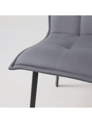 Стул AksHome Рубик U серый/черный вблизи (1)