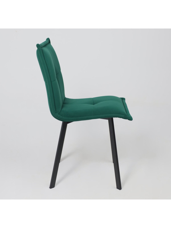 Стул AksHome Рубик U темно-зеленый/черный сбоку