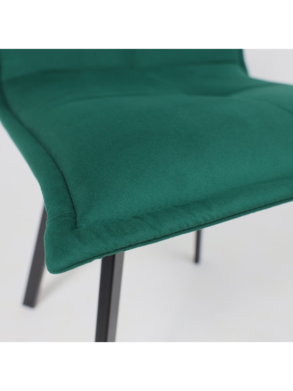 Стул AksHome Рубик U темно-зеленый/черный вблизи