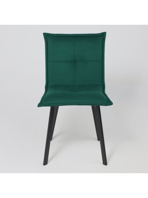 Стул AksHome Рубик U темно-зеленый/черный спереди