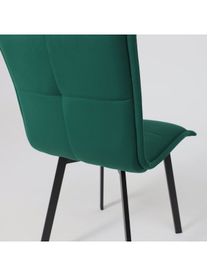 Стул AksHome Рубик U темно-зеленый/черный под углом