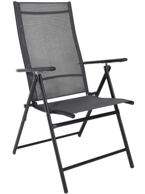 Стул садовый AksHome Catania серый/черный