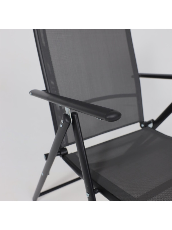 Стул садовый AksHome Catania серый/черный