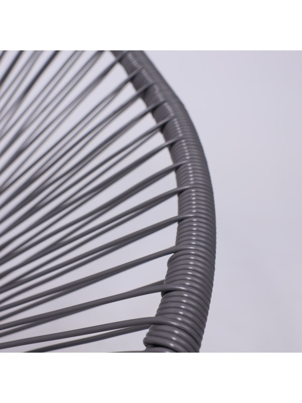 Стул садовый AksHome Rimini серый/черный вблизи