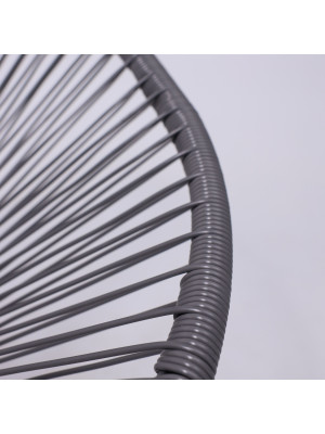 Стул садовый AksHome Rimini серый/черный вблизи