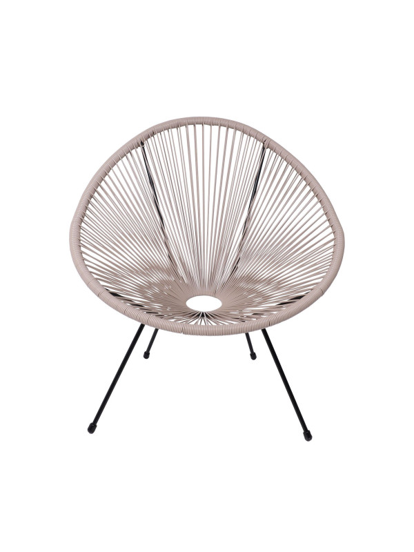 Стул садовый AksHome Rimini коричневый/черный спереди