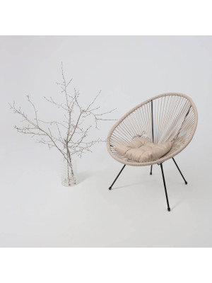 Стул садовый AksHome Rimini коричневый/черный в интерьере