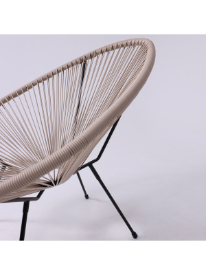 Стул садовый AksHome Rimini коричневый/черный сбоку (1)