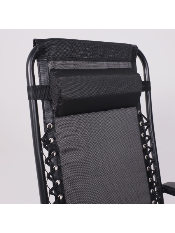Стул садовый AksHome Sardinia черный подголовник
