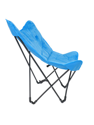 Стул садовый AksHome Maggy синий/черный сбоку