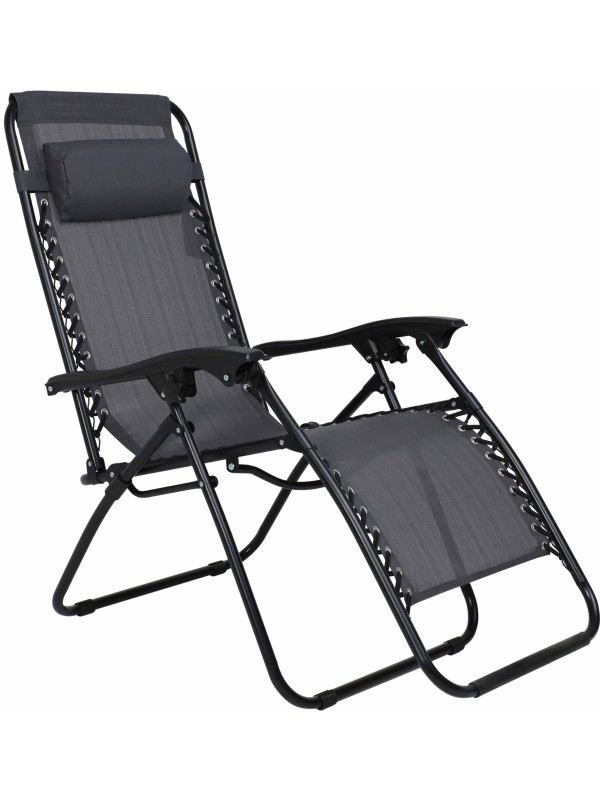 Стул садовый AksHome Relax серый/черный