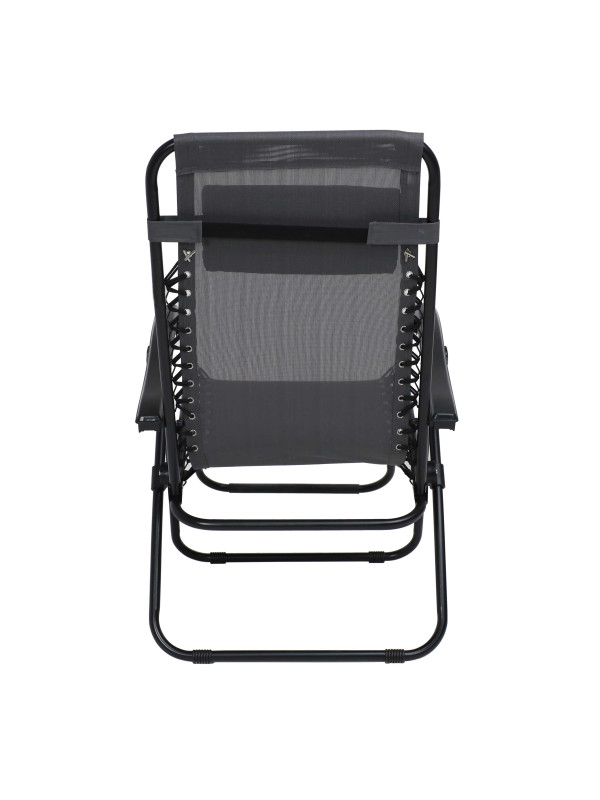 Стул садовый AksHome Relax серый/черный сзади