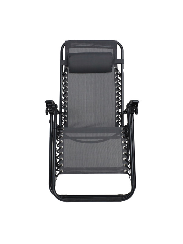 Стул садовый AksHome Relax серый/черный спереди