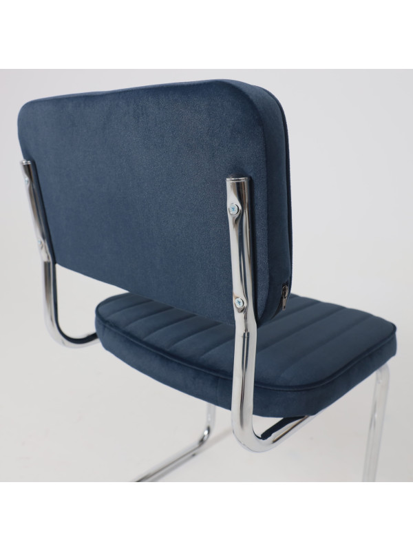 Стул офисный AksHome Славия Люкс синий под углом