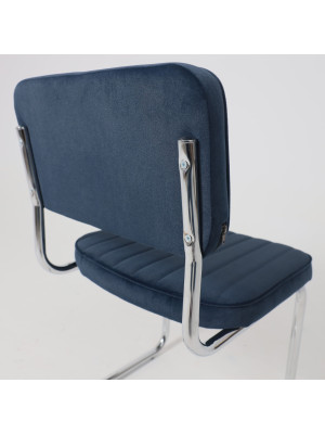 Стул офисный AksHome Славия Люкс синий под углом