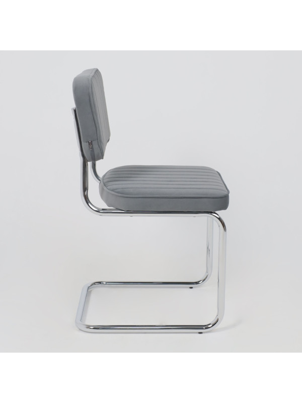 Стул офисный AksHome Славия Люкс серый сбоку
