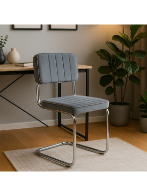 Стул офисный AksHome Славия Люкс серый в интерьере