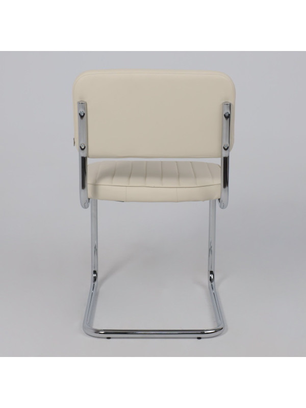 Стул офисный AksHome Славия Люкс кремовый (экокожа) сзади