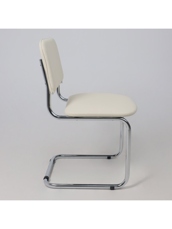 Стул офисный AksHome Славия кремовый сбоку