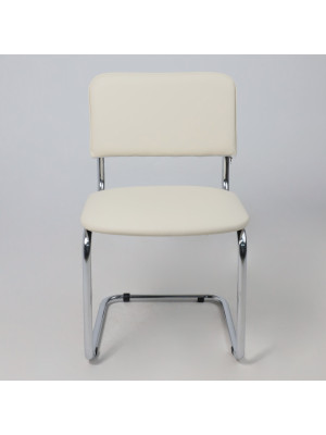 Стул офисный AksHome Славия кремовый спереди