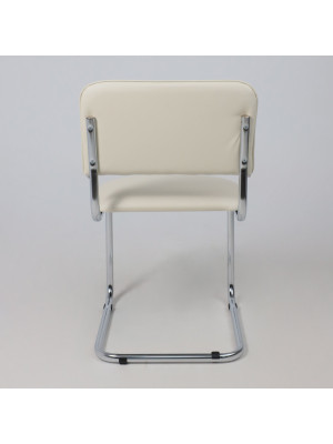 Стул офисный AksHome Славия кремовый сзади