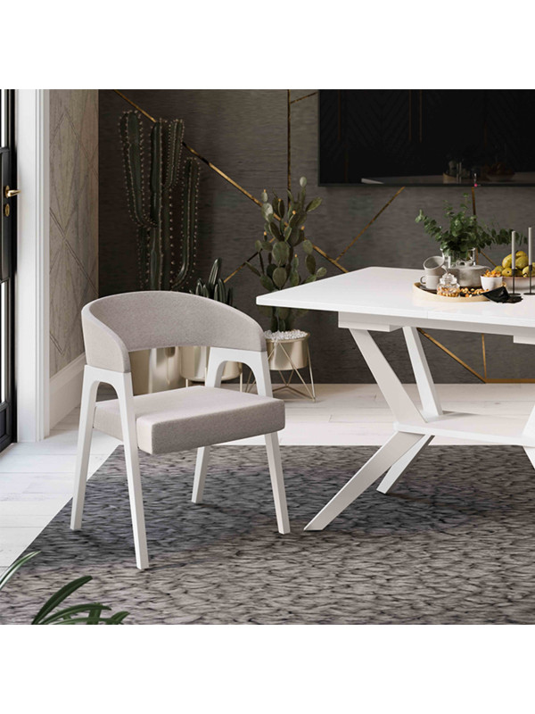 Стул ТриЯ Техас кремовый/белый в интерьере