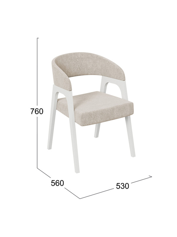Стул ТриЯ Техас кремовый/белый схема