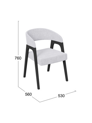 Стул ТриЯ Техас светло-серый/черный схема