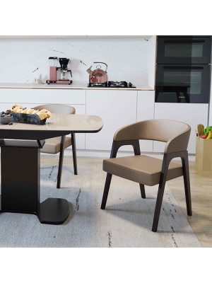 Стул ТриЯ Техас серо-коричневый/черный в интерьере