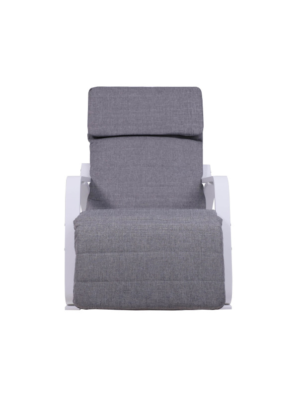 Кресло-качалка AksHome Smart серый/белый спереди