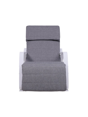 Кресло-качалка AksHome Smart серый/белый спереди