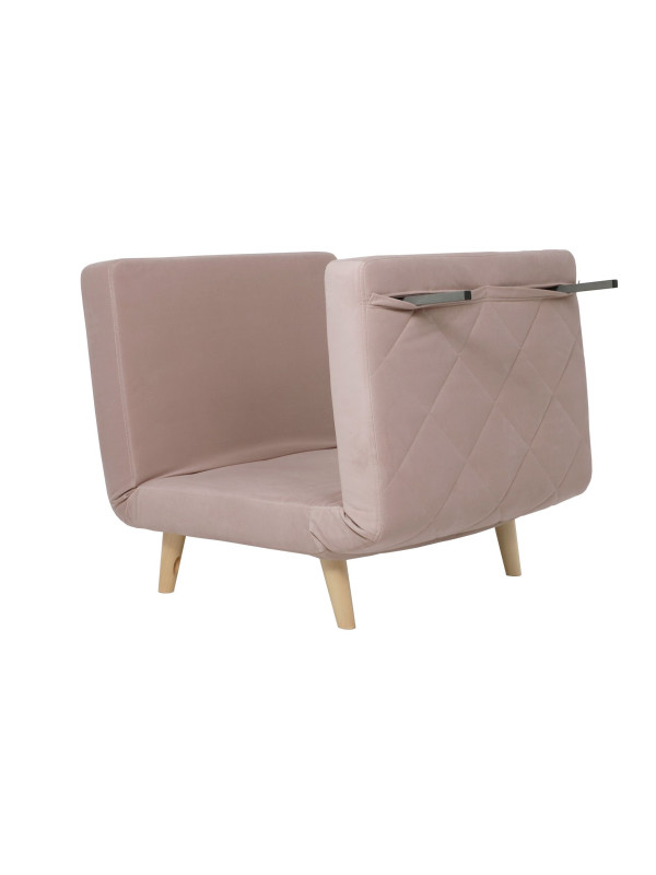 Кресло-кровать DiArt Элли 80 бежевый/бук в разложенном виде в (3)