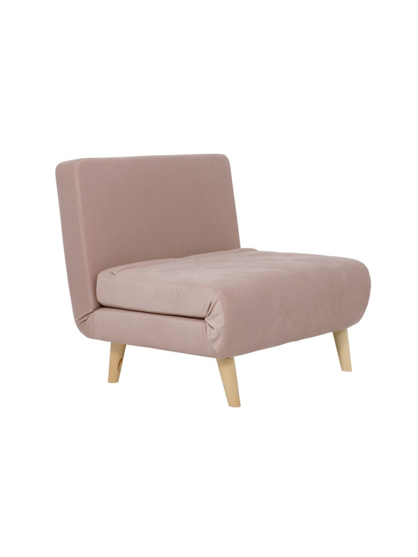 Кресло-кровать DiArt Элли 80 бежевый/бук в разложенном виде (4)