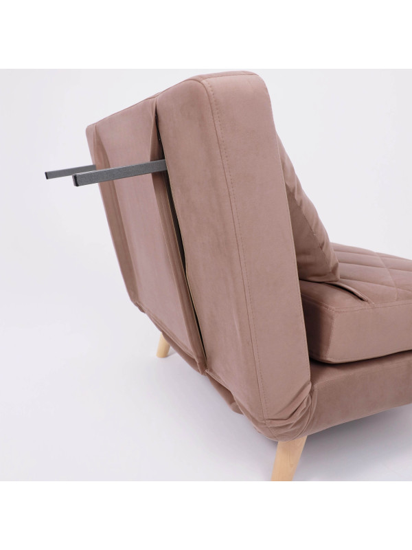 Кресло-кровать DiArt Элли 80 бежевый/бук под углом