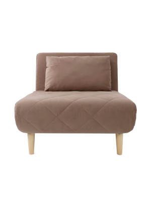 Кресло-кровать DiArt Элли 80 бежевый/бук спереди