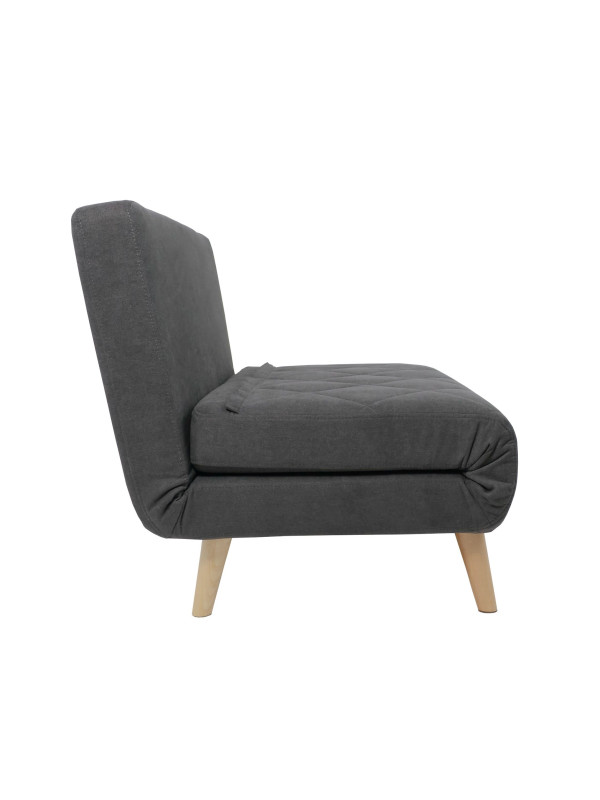 Кресло-кровать DiArt Элли 80 графит/бук сбоку