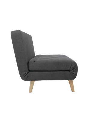 Кресло-кровать DiArt Элли 80 графит/бук сбоку