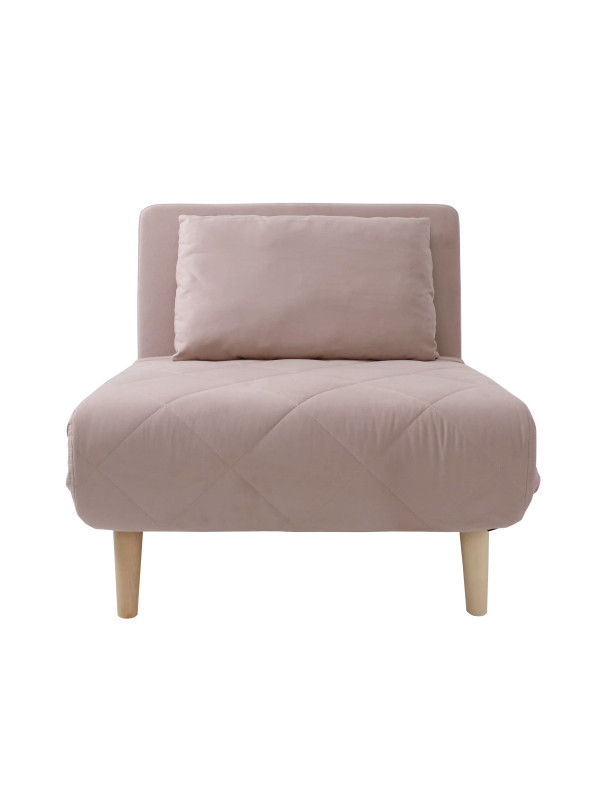 Кресло-кровать DiArt Элли 80 пыльная роза/бук спереди
