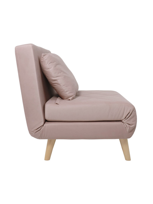Кресло-кровать DiArt Элли 80 пыльная роза/бук сбоку