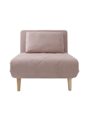 Кресло-кровать DiArt Элли 80 пыльная роза/бук спереди