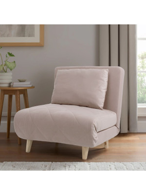 Кресло-кровать DiArt Элли 80 пыльная роза/бук в интерьере (2)