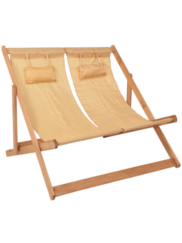 Шезлонг двойной Фабрика деревянных изделий Dyatel сиденье из ткани дуб