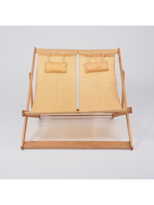 Шезлонг двойной Фабрика деревянных изделий Dyatel сиденье из ткани дуб спереди