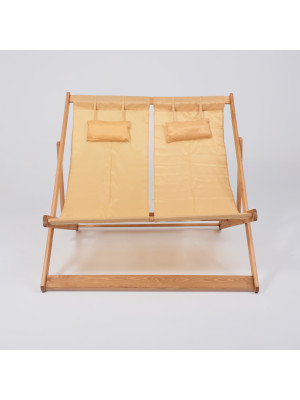 Шезлонг двойной Фабрика деревянных изделий Dyatel сиденье из ткани дуб спереди