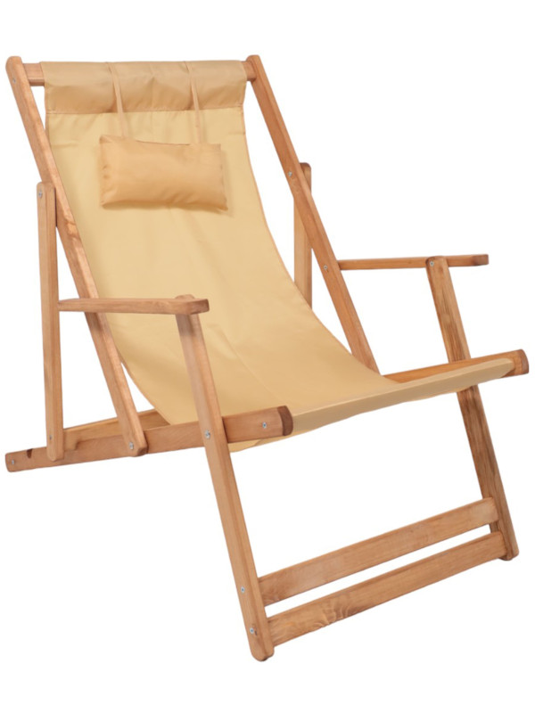 Шезлонг с подлокотниками Фабрика деревянных изделий Dyatel сиденье из ткани дуб