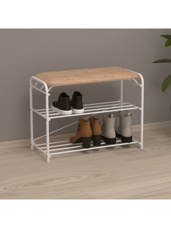 Полка для обуви ЗМИ Альфа 23 белый в интерьере