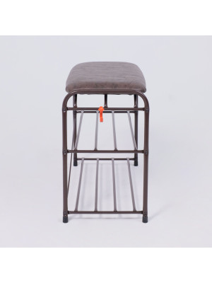 Полка для обуви ЗМИ Альфа 23 коричневый сбоку