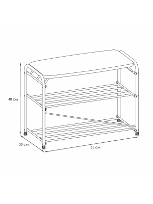 Полка для обуви ЗМИ Альфа 23 коричневый схема